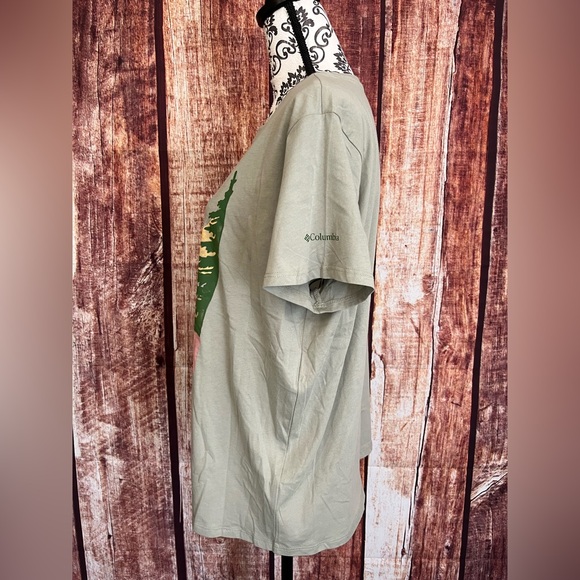 Columbia | Women's Short Sleeve Tee - Olive with Nature Graphic - Picture 3 of 7